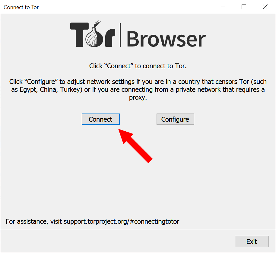 Connection à Tor