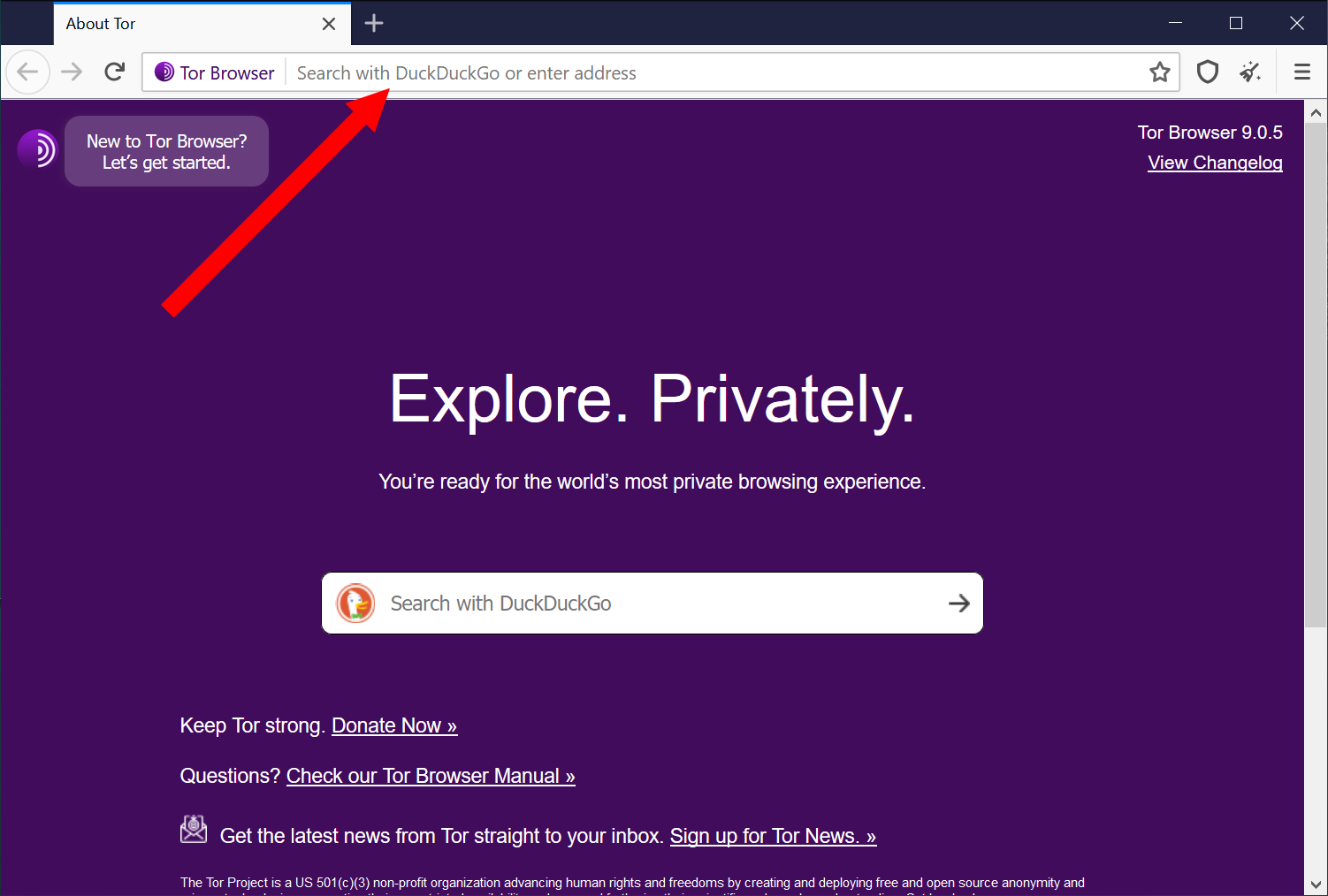 Mettre notre url dans la barre de recherche
